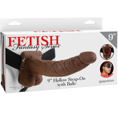 FETISH FANTASY SERIES 9' ARNES CON TESTICULOS HUECO MAN 22.9 CM MARRON