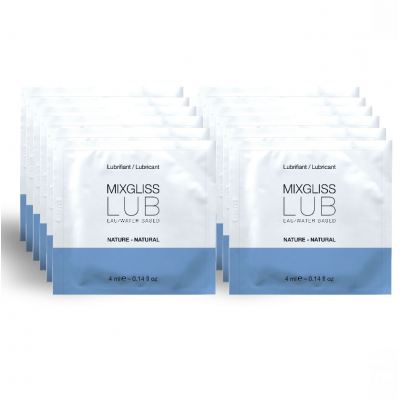 LUBRIFICANTE À BASE DE ÁGUA NATURAL MIXGLISS 12 DOSE ÚNICA 4ML