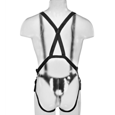 KING COCK 25,5 CM HOLLOW STRAP-ON SUSPENDER SYSTEM CARNE