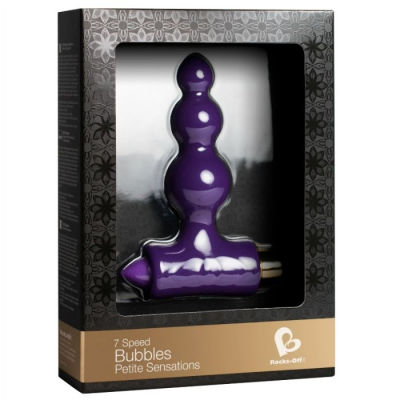 ESTIMULADOR ANAL PETITE SENSATIONS BUBBLES - ROCKS OFF- ROXO