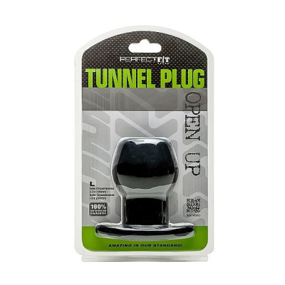 PERFECT FIT ASS TUNNEL PLUG SILICONE BLACK L