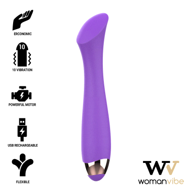 WOMANVIBE MANDY 'K' POINT SILICONE VIBRADOR RECARREGÁVEL