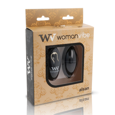 WOMANVIBE ALSAN EGG CONTROLE REMOTO PRETO SILICONE PRETO