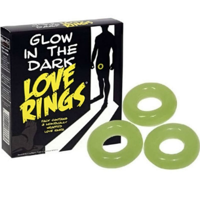 SPENCER E FLEETWOOD - GLOW IN THE DARK 3 LOVE RINGS