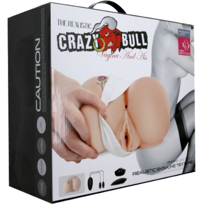 CRAZY BULL - ÂNUS E VAGINA REALÍSTICOS COM TATOO E VIBRAÇÃO