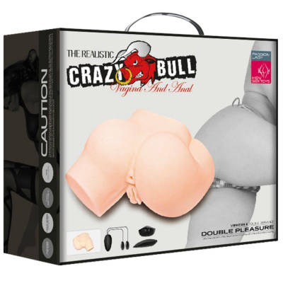 CRAZY BULL - ÂNUS E VAGINA REALISTAS COM VIBRAÇÃO DOBRO PRAZER