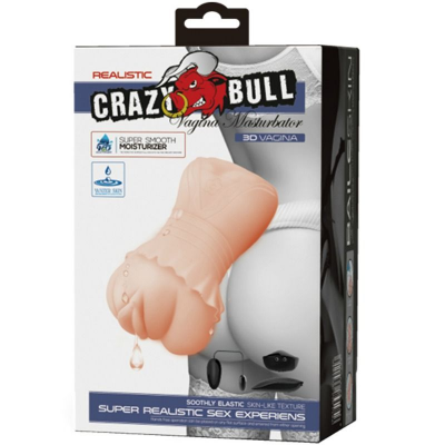 CRAZY BULL - MASTURBADOR ÁGUA PELE VAGINA COM BALAS VIBRANTES