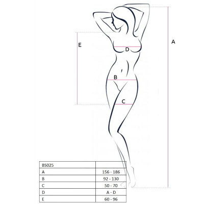 PASSION WOMAN BS025 BODYSTOCKING VESTIDO ESTILO BRANCO UM TAMANHO