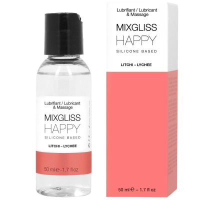 LUBRIFICANTE DE SILICONE HAPPY MIXGLISS LITCHI 50 ML