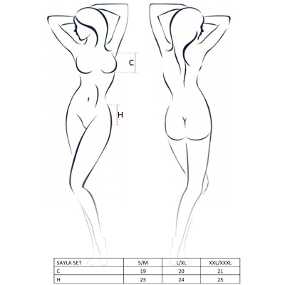 PAIXÃO MULHER SAYLA CONFIGURAR TAMANHO PRETO S / M