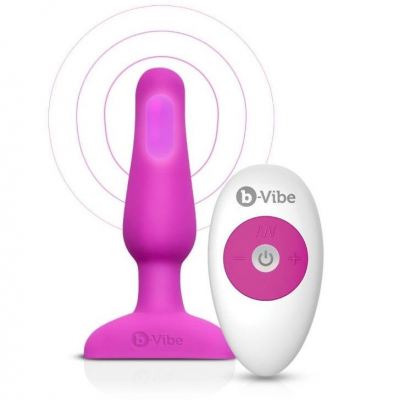 B-VIBE NOVICE CONTROL REMOTO ANAL PLUG FUCHSIA