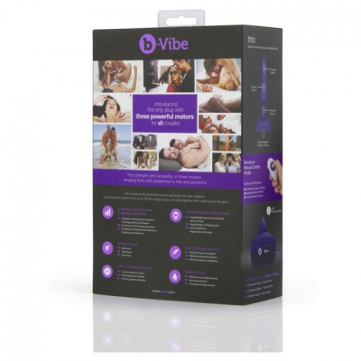 B-VIBE TRIO CONTROL REMOTO PLUG ANAL LILA