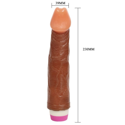 WAVES OF PLEASURE VIBRADOR REALÍSTICO MARRON 23 CM