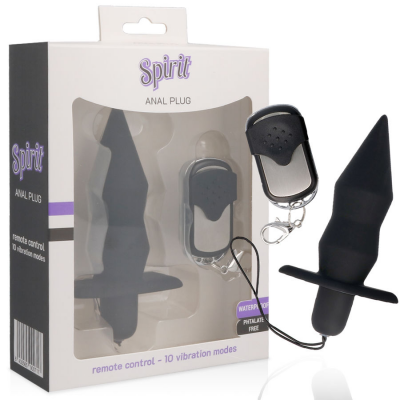 SPIRIT ANAL PLUG DE CONTROLE REMOTO PRETO