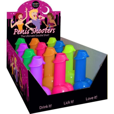 KHEPER GAMES NEON SHOTS FORMA DE PÊNIS 1 UNIDADE (COR ALEATÓRIA)