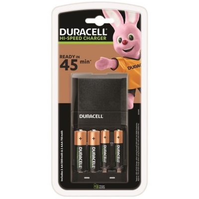 DURACELL QUICK CHARGER 45MIN. + 2xAA 1700mAh + 2xAAA 750mAh