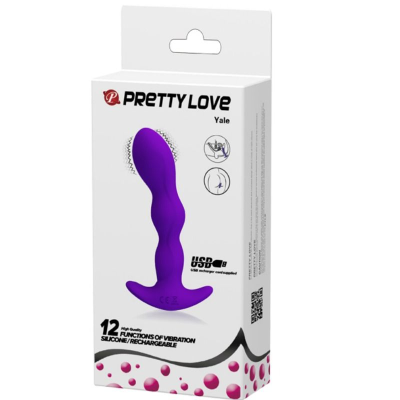 PRETTY LOVE MASAJEADOR ANAL 12 MODOS VIBRACION LILA