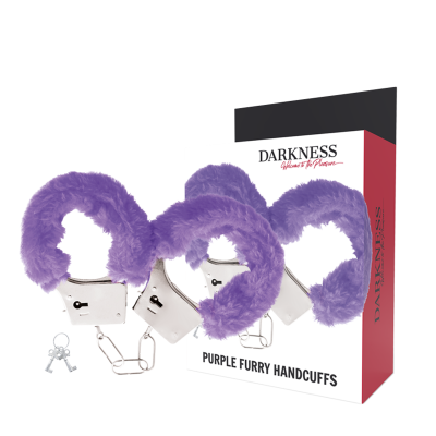 DARKNESS  PLEASURE FURRY HANDCUFFS PURPLE