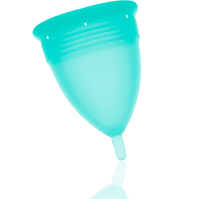 COPA MENSTRUAL STERCUP TAMANHO L AQUAMARINE COR FDA SILICONE