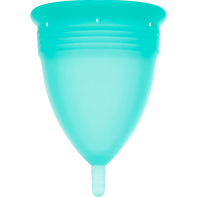 COPA MENSTRUAL STERCUP TAMANHO L AQUAMARINE COR FDA SILICONE