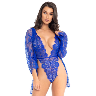 LEG AVENUE SET COM PELUCHE E VESTIDO AZUL M