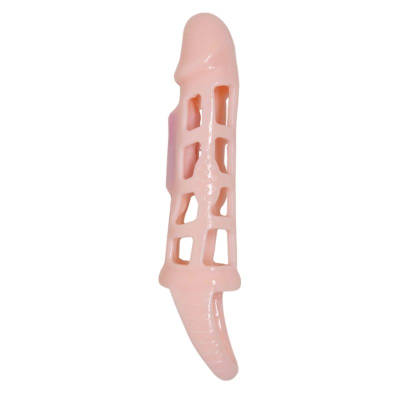 BAILE FUNDA EXTENSORA PENE CON VIBRACION Y STRAP 13.5 CM