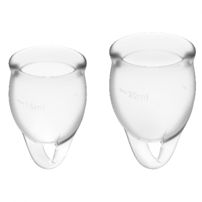 SATISFYER SENTE-SE CONFIANTE MENSTRUAL CUP CLEAR 15 + 20ML