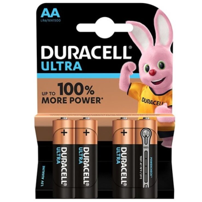 BATERIA ALCALINA DURACELL ULTRA POTÊNCIA AA LR6 * 4