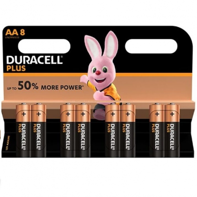 BATERIA ALCALINA DURACELL PLUS POWER AA LR6 * 8