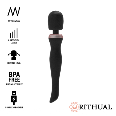 RITHUAL AKASHA WAND RECARGABLE POTENTE 2.0 NEGRO