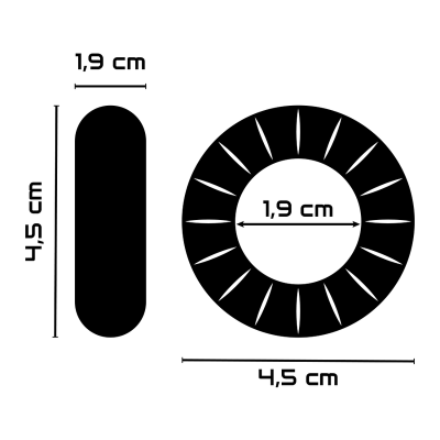 ALIMENTAÇÃO DO ANEL DE PÊNIS SUPER FLEXÍVEL E RESISTENTE 4.5CM PR07 PRETO