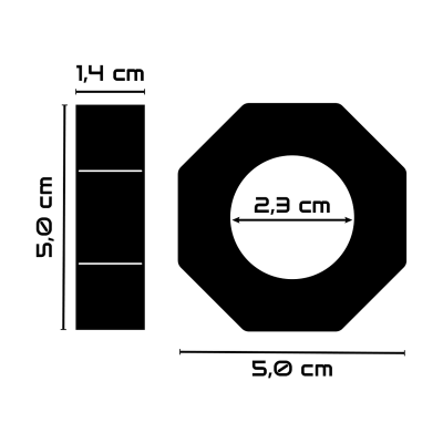 ALIMENTAÇÃO DO ANEL SUPER FLEXÍVEL RESISTENTE 5CM PR10 PRETO