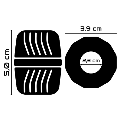 ALIMENTAÇÃO DO ANEL SUPER FLEXÍVEL RESISTENTE 5CM PR11 PRETO