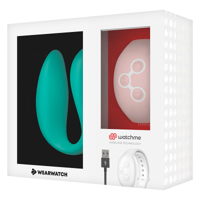 WEARWATCH DUAL PLEASURE WIRELESS TECHNOLOGY WATCHME LIGHT AQUAMARINE / CORAL