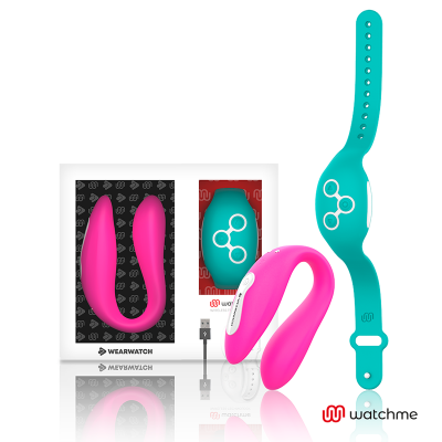 WEARWATCH DUAL PLEASURE WIRELESS TECHNOLOGY WATCHME FUCHSIA / AQUAMARINE