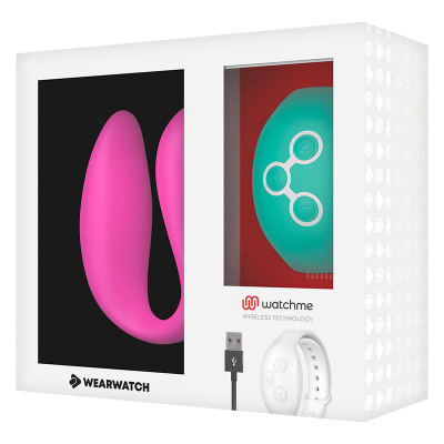 WEARWATCH DUAL PLEASURE WIRELESS TECHNOLOGY WATCHME FUCHSIA / AQUAMARINE