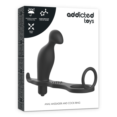 PLUGUE ANAL DE BRINQUEDOS VICIADOS COM ANEL DE SILICONE PRETO