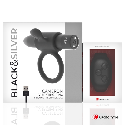 BLACK & SILVER CAMERON REMOTE CONTROL COCKRING WATCHME