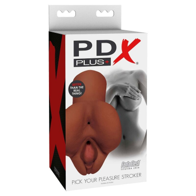 PDX PLUS + ESCOLHA SEU PLEASURE STROKER - MARROM