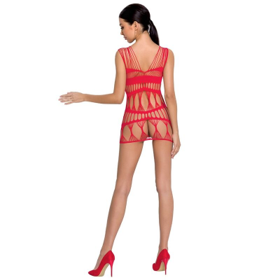 PASSION WOMAN BS089 BODYSTOCKING - RED ONE SIZE