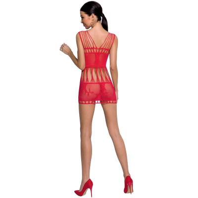 PASSION WOMAN BS090 BODYSTOCKING - RED ONE SIZE