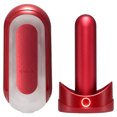 TENGA FLIP 0 (ZERO) VERMELHO E CONJUNTO DE AQUECIMENTO FLIP