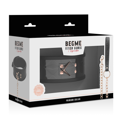 BEGME BLACK EDITION COLAR DE COURO PREMIUM VEGAN