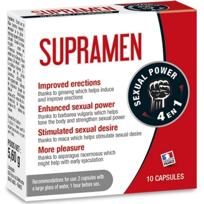 SUPRAMEN 10 CÁPSULAS SEXUAL POWER 4 EM 1