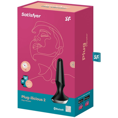 SATISFYER PLUG ILICIOUS 2 PLUG VIBRATOR - PRETO