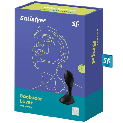 SATISFYER BACKDOOR LOVER VIBRATING PLUG - PRETO