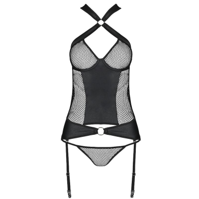 PAIXÃO AMANDA CORSET ECO COURO S / M