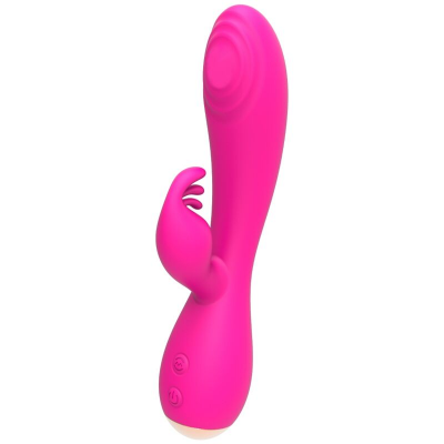 CABEÇAS ESTIMULANTES TRIPLAS COM VIBRADOR DE COELHO MAGIC STICK NALONE - ROSA