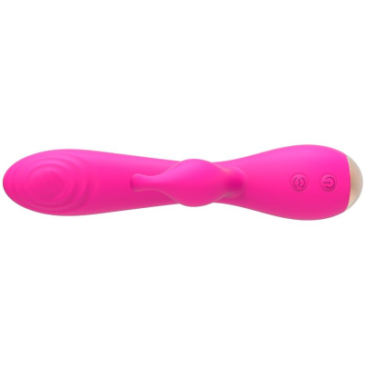 CABEÇAS ESTIMULANTES TRIPLAS COM VIBRADOR DE COELHO MAGIC STICK NALONE - ROSA