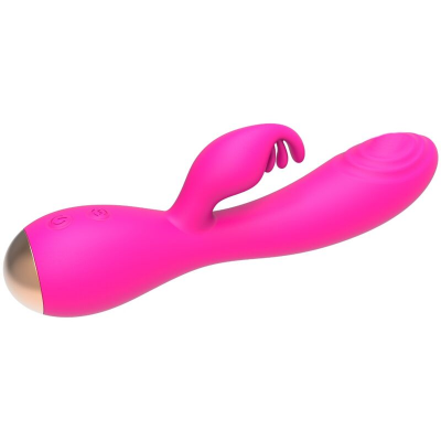 CABEÇAS ESTIMULANTES TRIPLAS COM VIBRADOR DE COELHO MAGIC STICK NALONE - ROSA